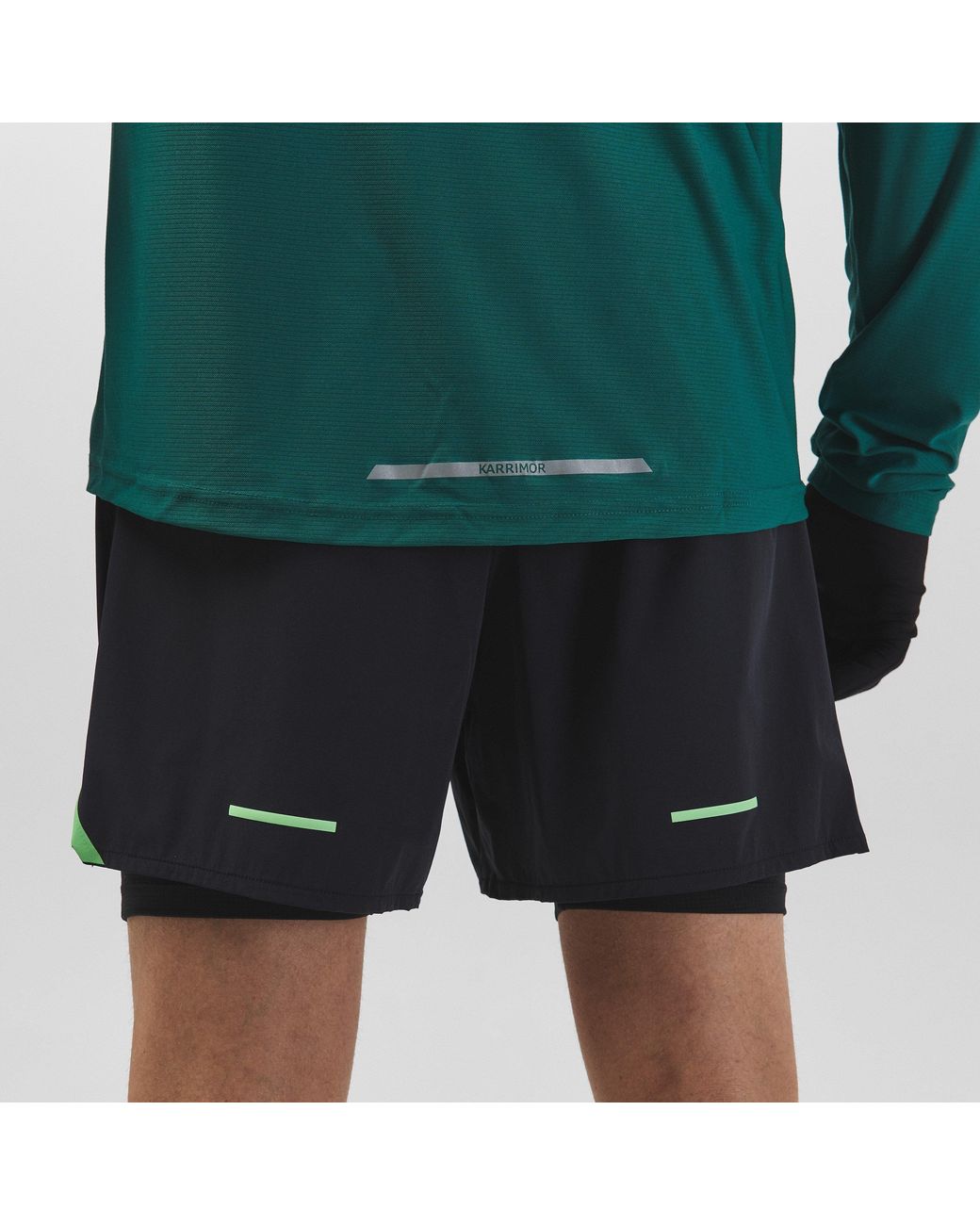 Karrimor Green Long Sleeve Run T Shirt for men
