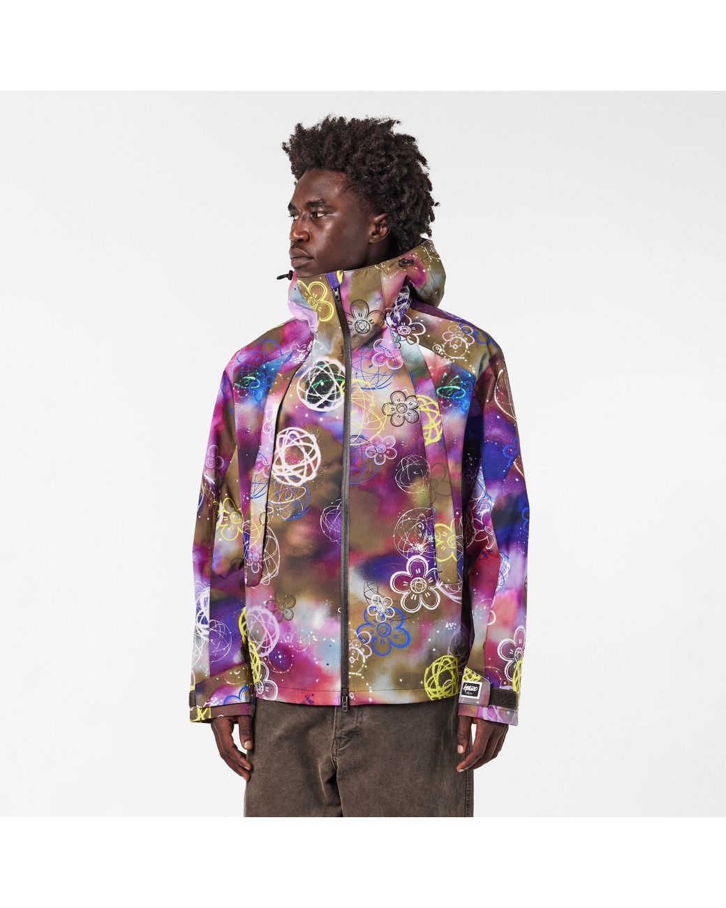 KENZO Purple X Futura 2000 Water-Repellent Hooded Long Sleeve Windbreaker for men