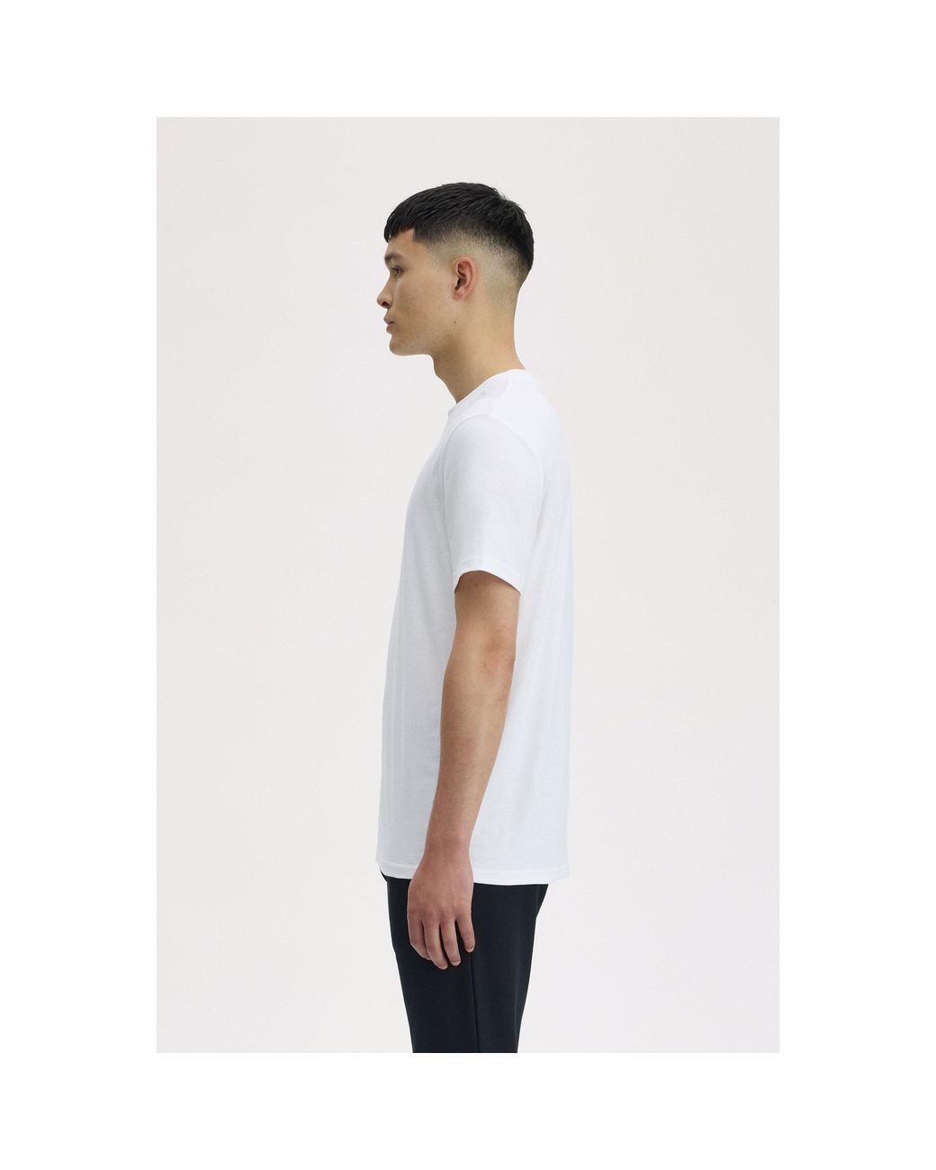 Fred Perry White Embroidered Logo T Shirt for men