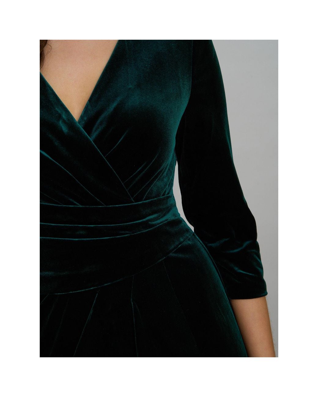 Gina Bacconi Blue Sissi Velvet Wrap Maxi Dress