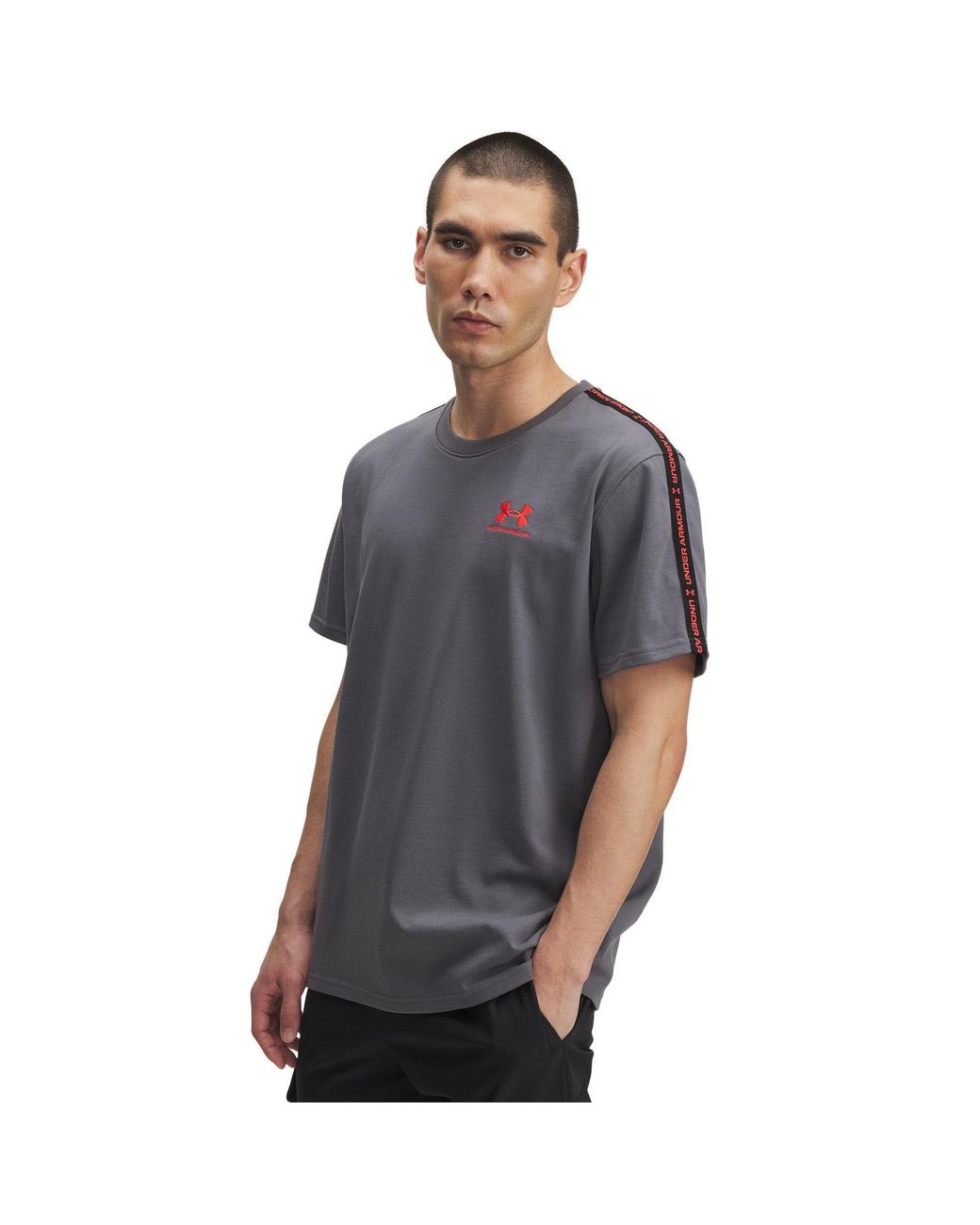 Under Armour Gray Icon Regular Fit T-Shirt for men