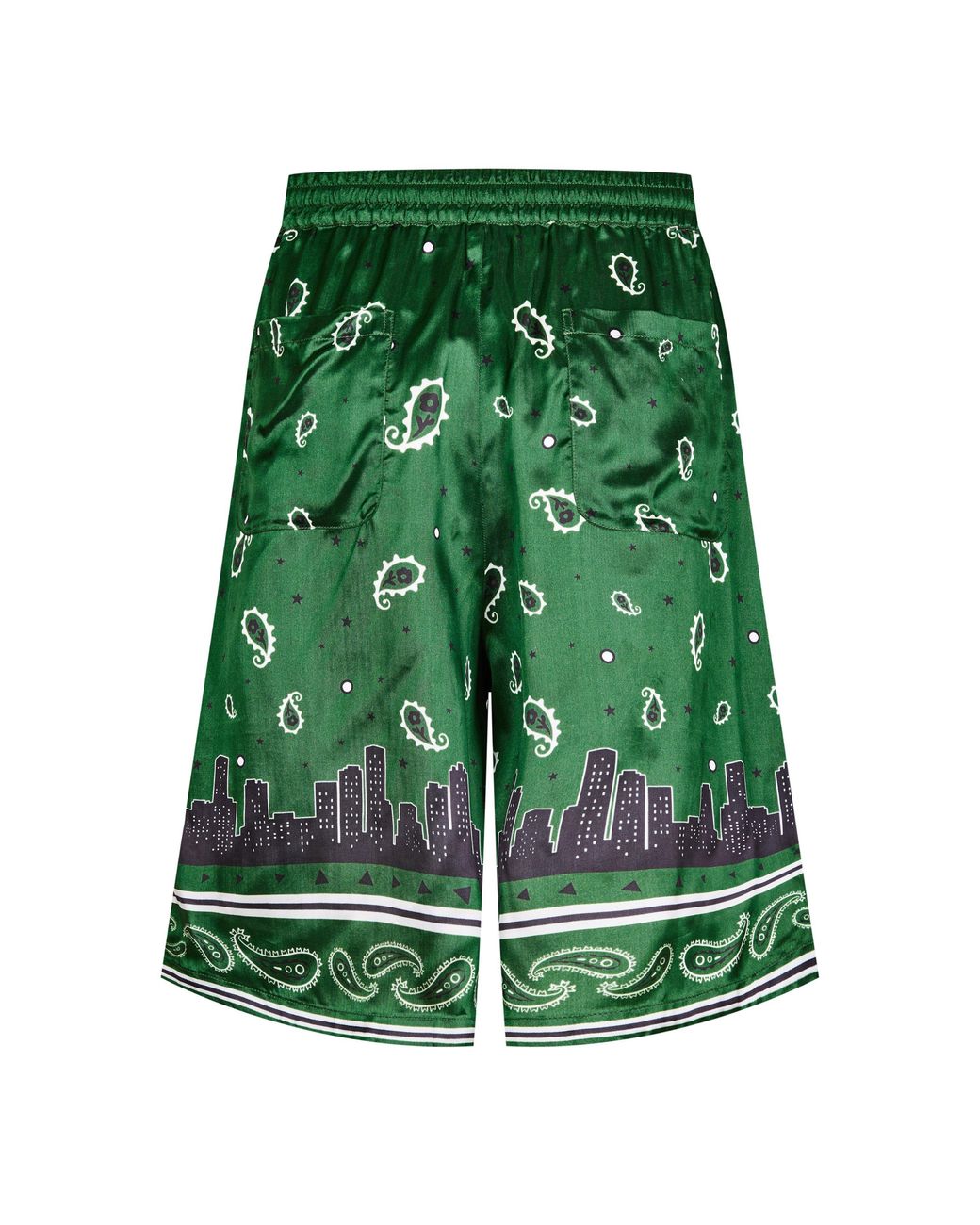 Off-White c/o Virgil Abloh Green Bandana Relaxed Fit Chino Shorts for men