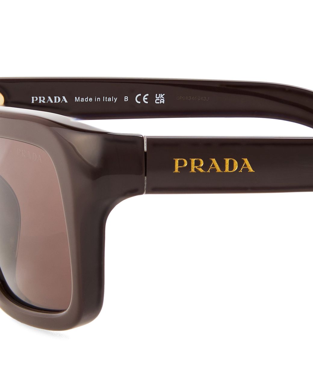 Prada Brown 0Pr D11S Square Sunglasses for men