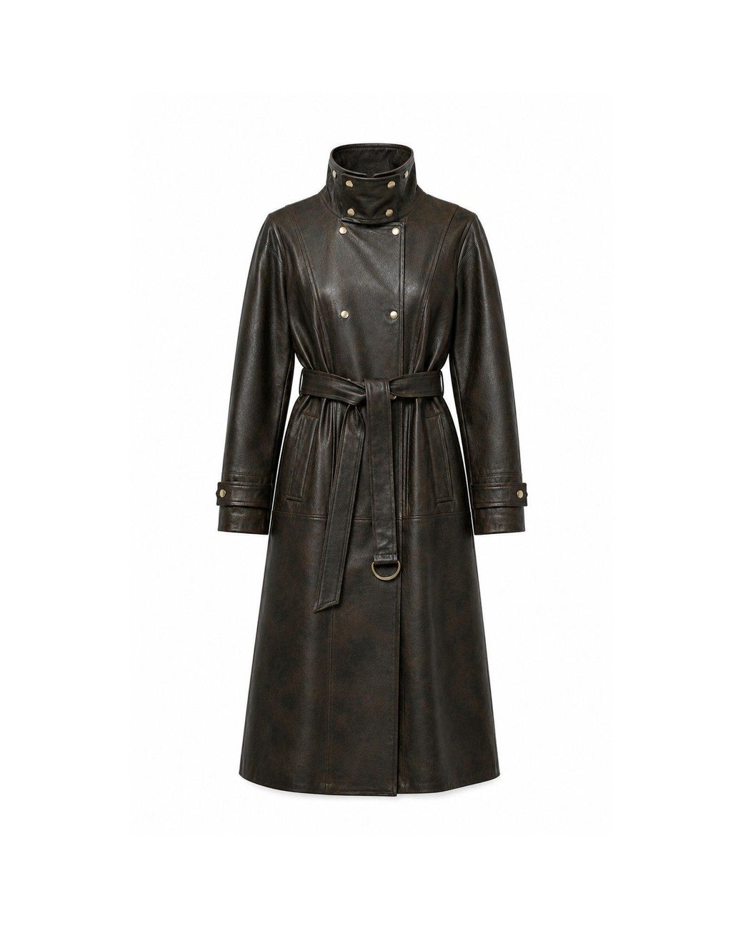 Bardot Black Milana Faux Leather Trench Coat