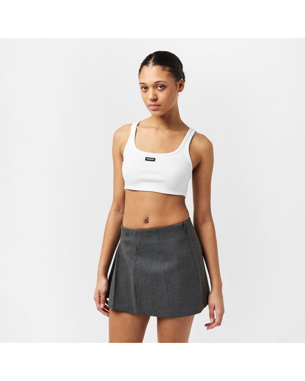 WRSTBHVR White Worst B Jetty Strappy Crop Top