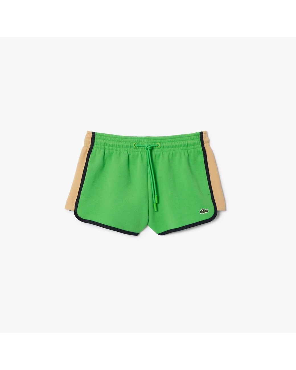 Lacoste Green Contrast Panel Piqué Shorts