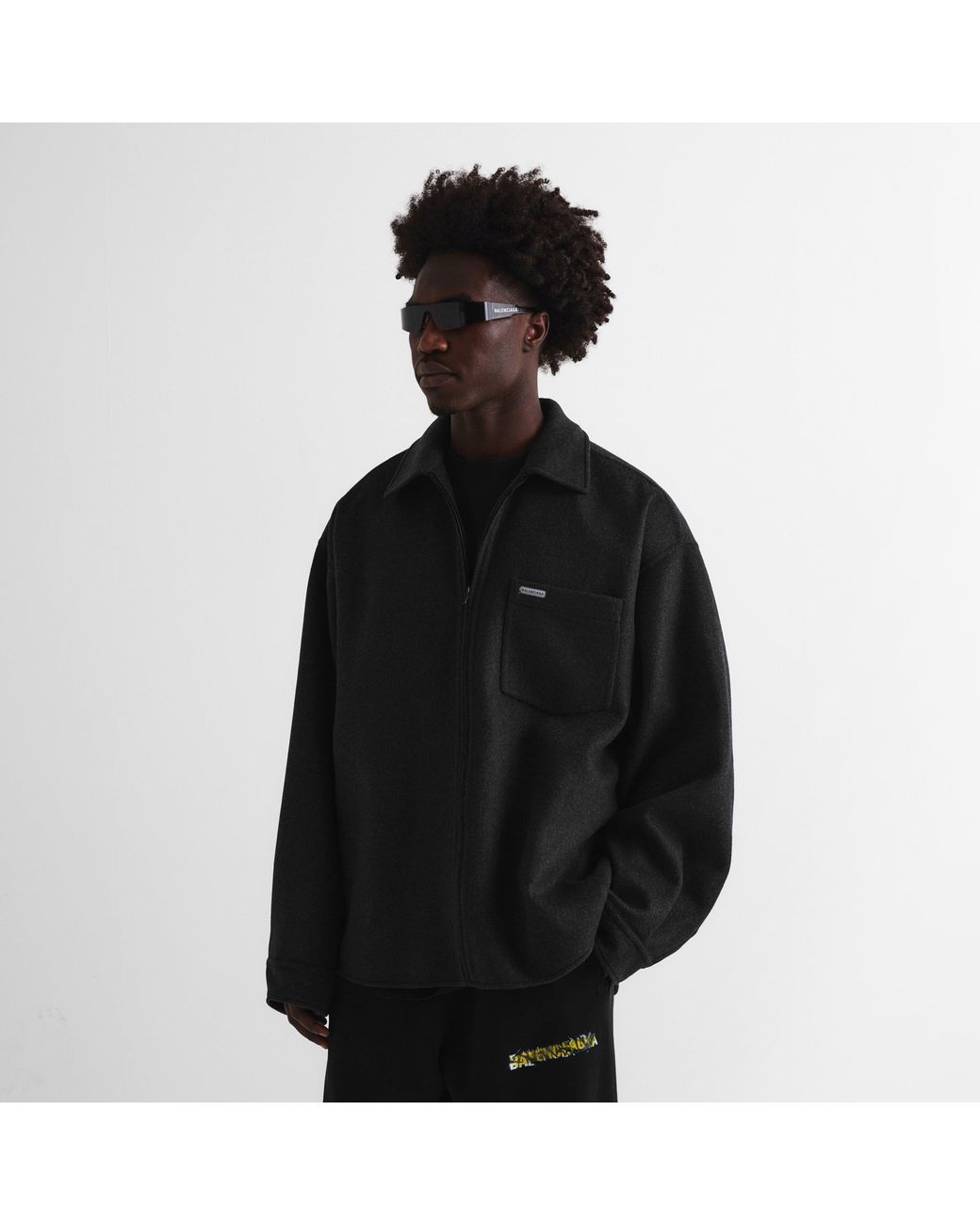 Balenciaga Black Overshirt for men