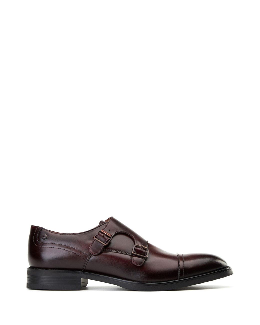Base London Brown Taper Monk Shoe for men