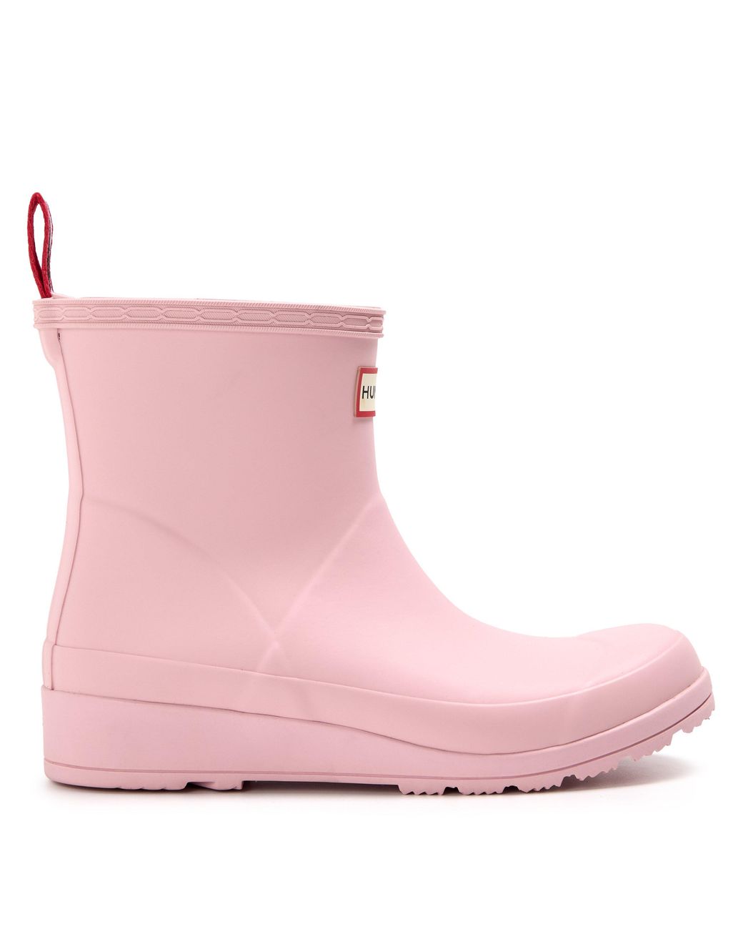 Hunter Pink Play Short Wellington Boots