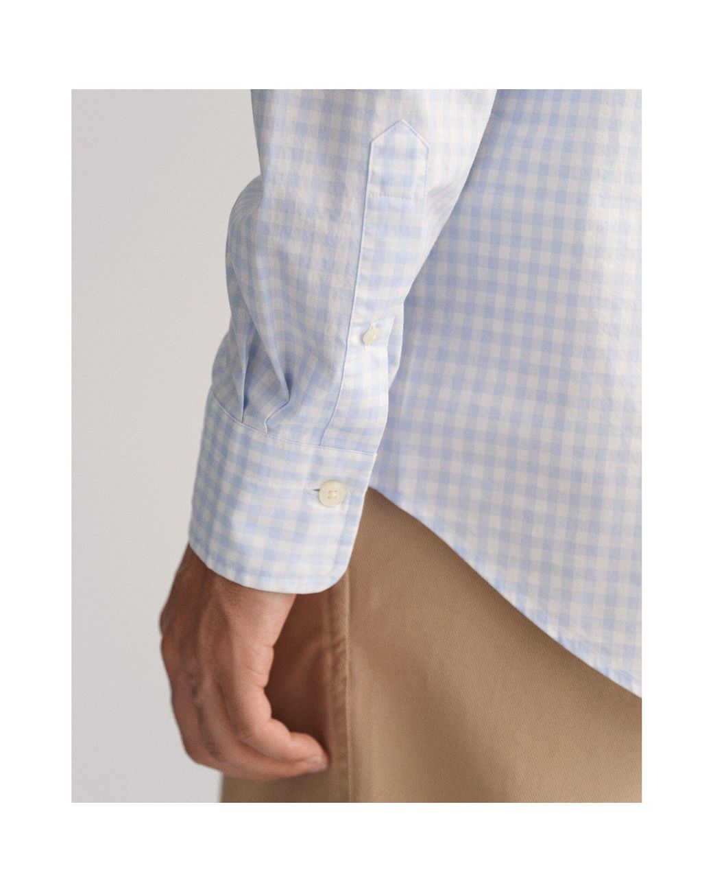 Gant Blue Regular Fit Gingham Poplin Shirt for men