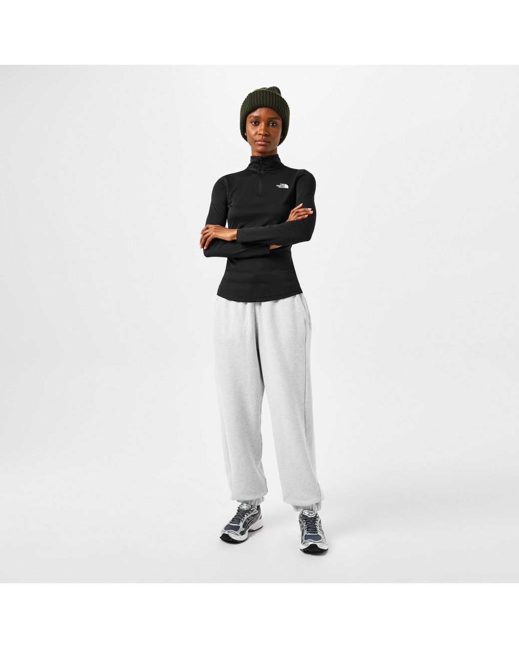 The North Face Black Flex 1/4 Zip Long-Sleeve Top