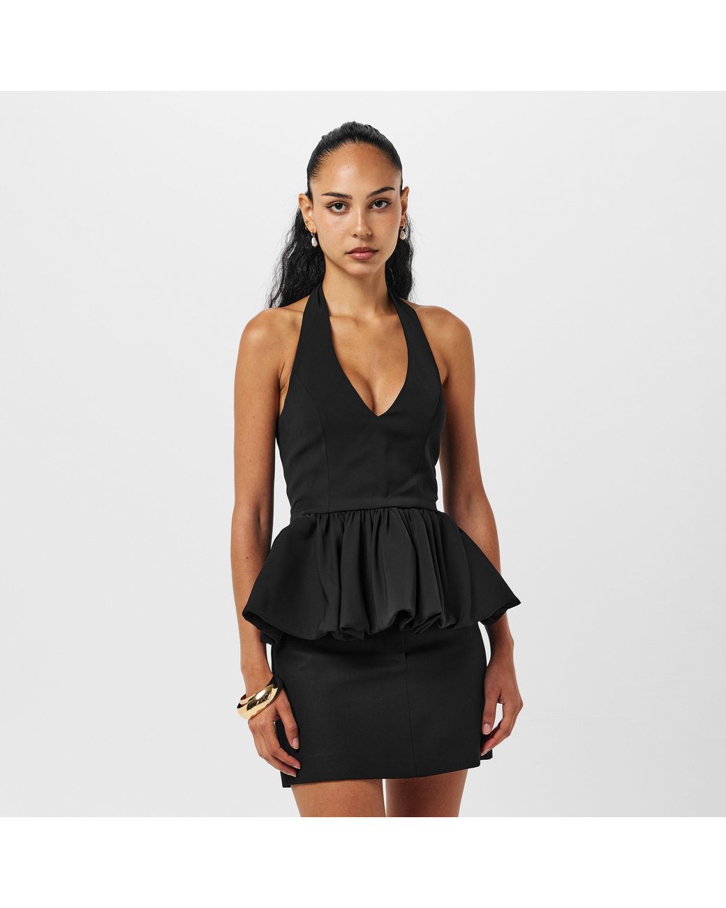 Odd Muse Black The Ultimate Muse Polka Dot Peplum Top