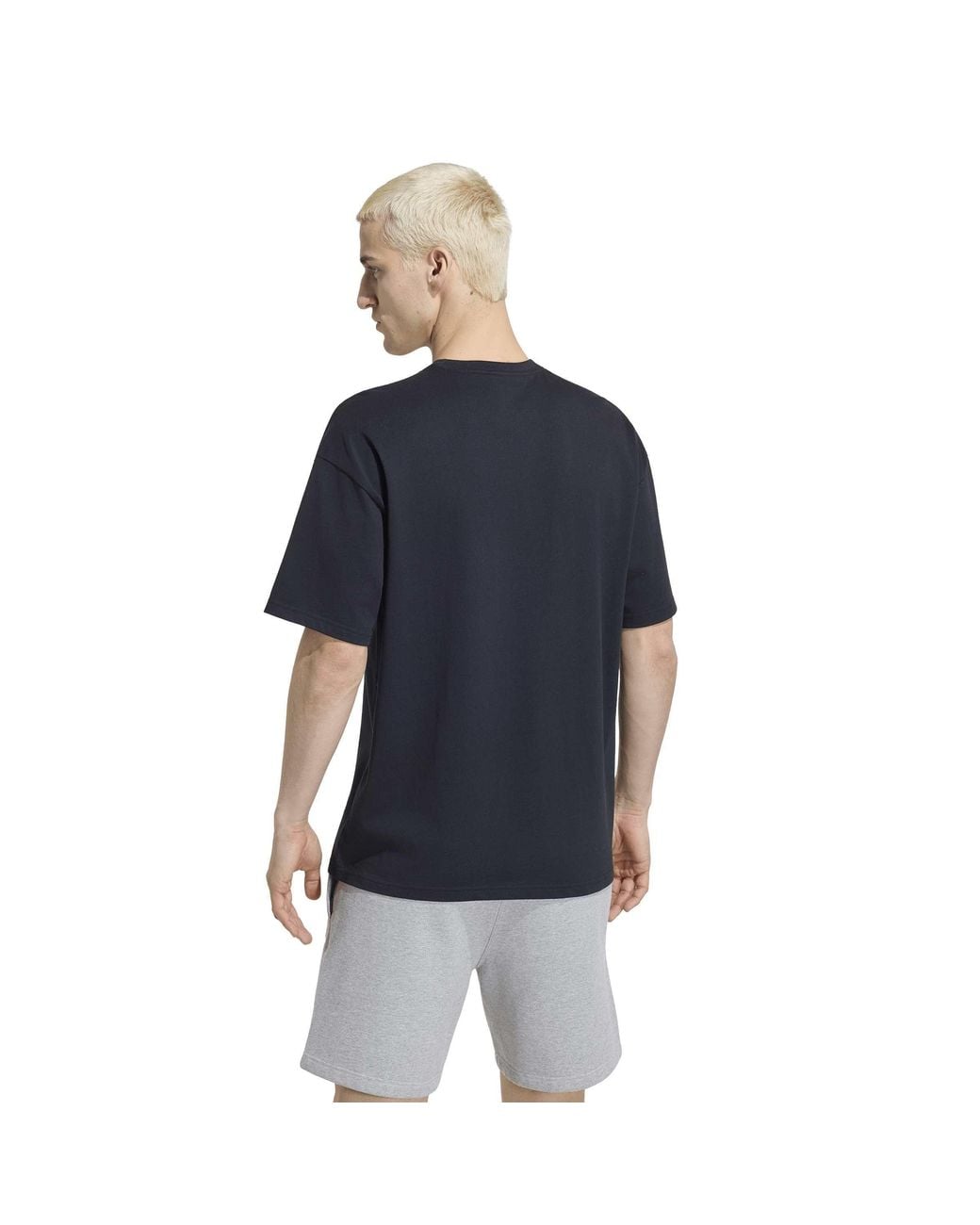 Adidas Originals Black Essentials Loose Cotton T-Shirt for men