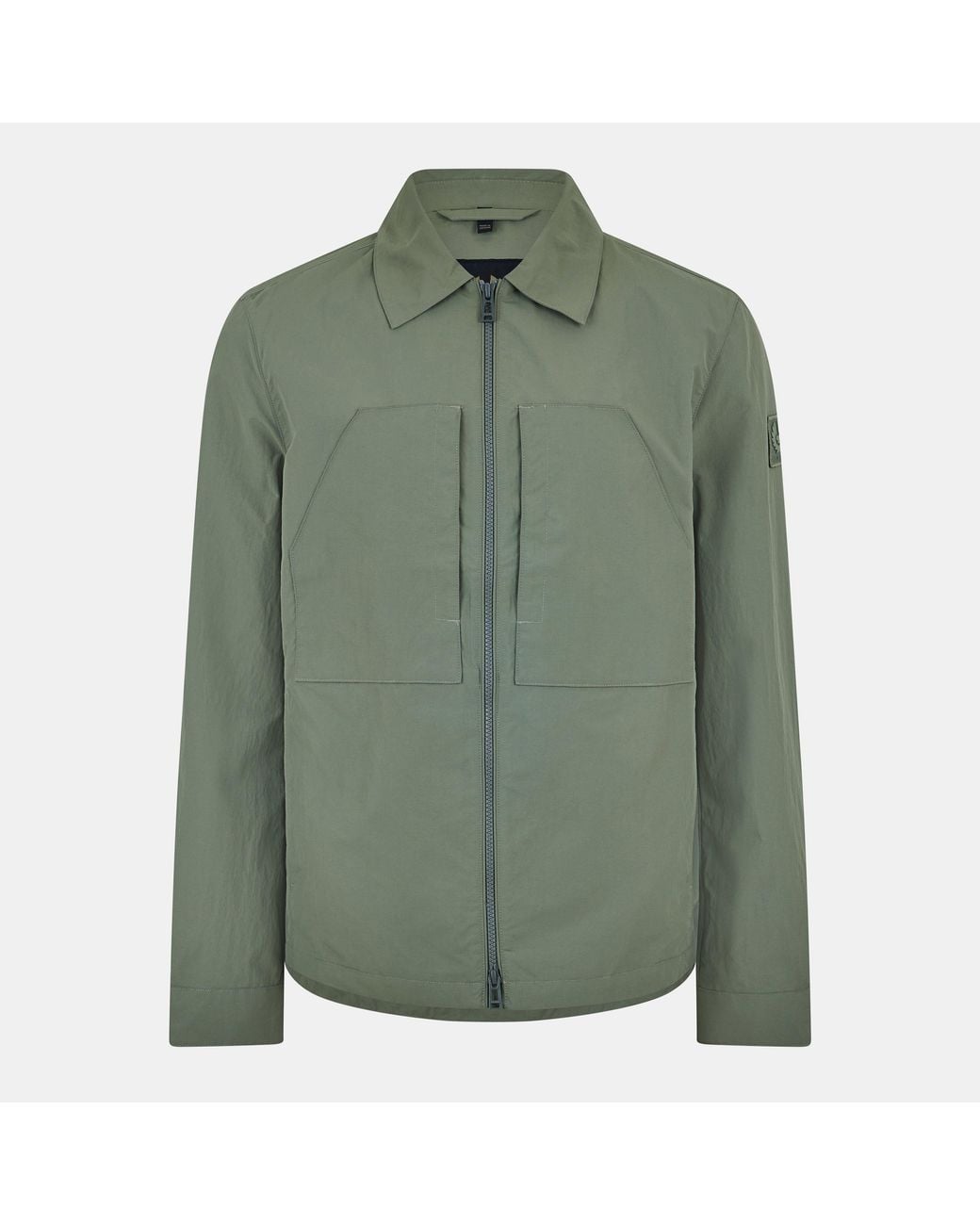 Belstaff Green Classic Fit Overshirt for men