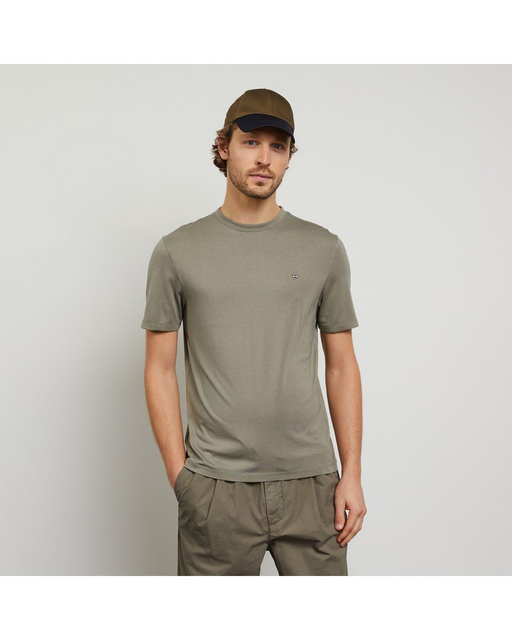 Eden Park Green Khaki Shortsleeved Tshirt for men