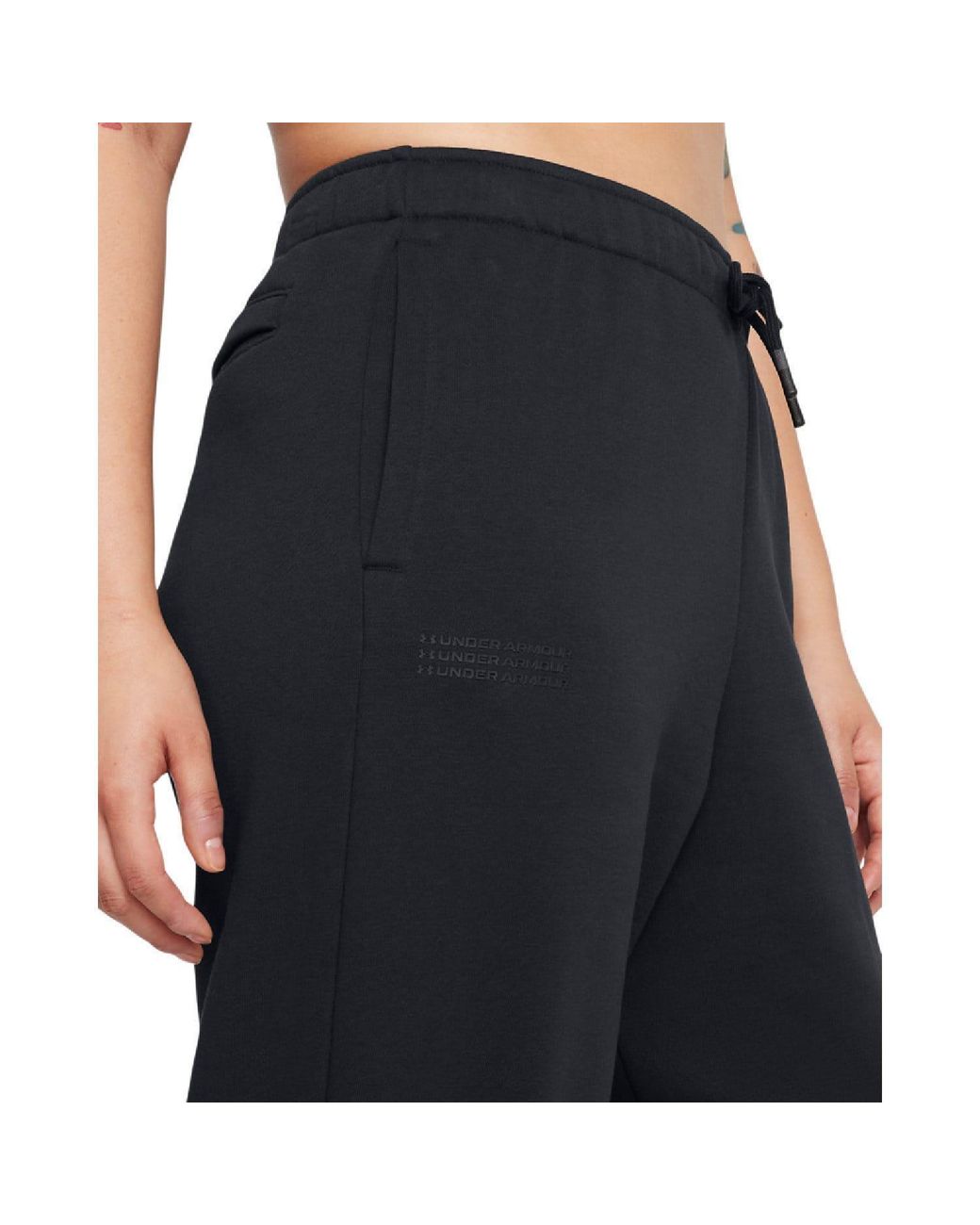 Under Armour Black Fleece Wordmark Oversized Pants