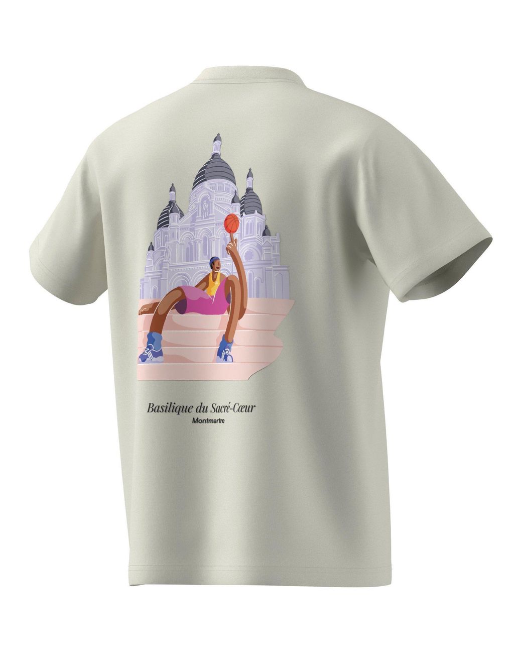 Adidas Gray Paris Roland Garros Cotton Short-Sleeve T-Shirt for men