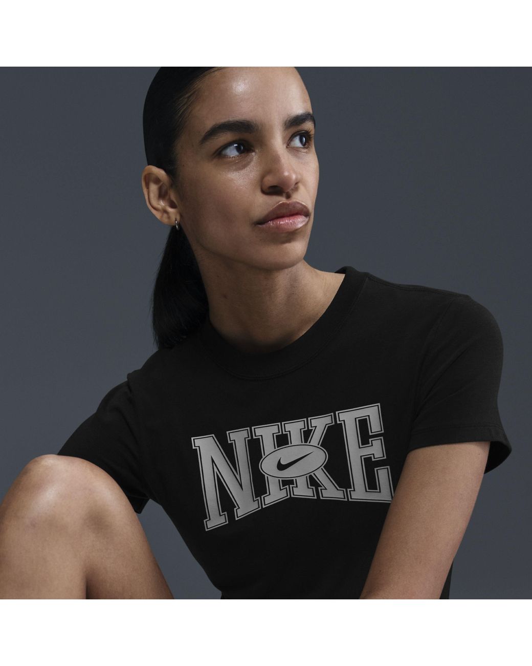 Nike Black Crop Tee