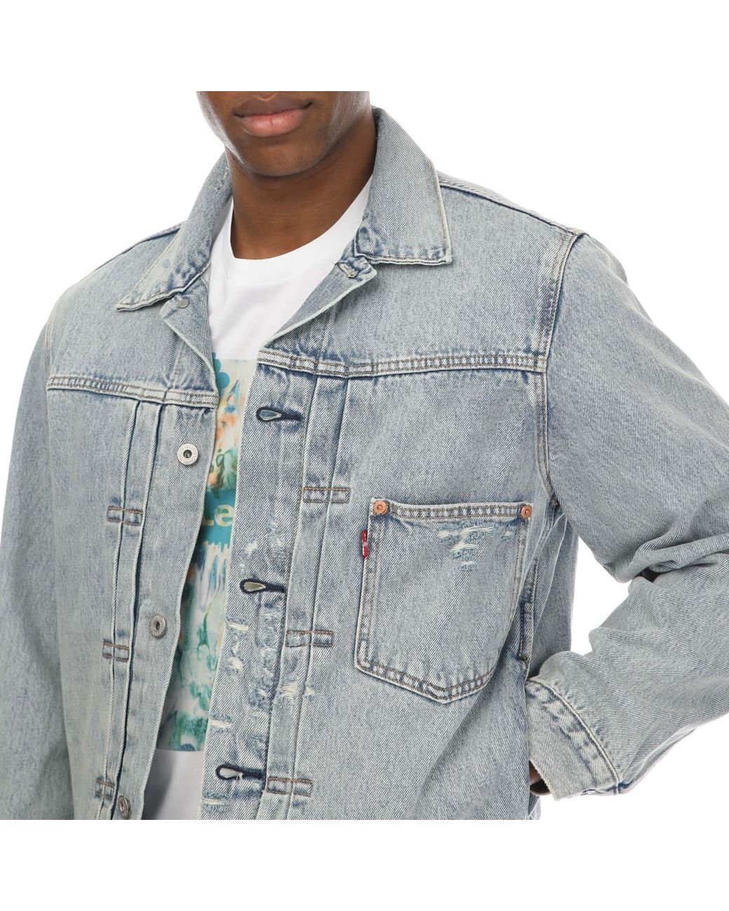 Levi's Gray Type I Trucker Z7771 Light Ind Softshell Jacket for men