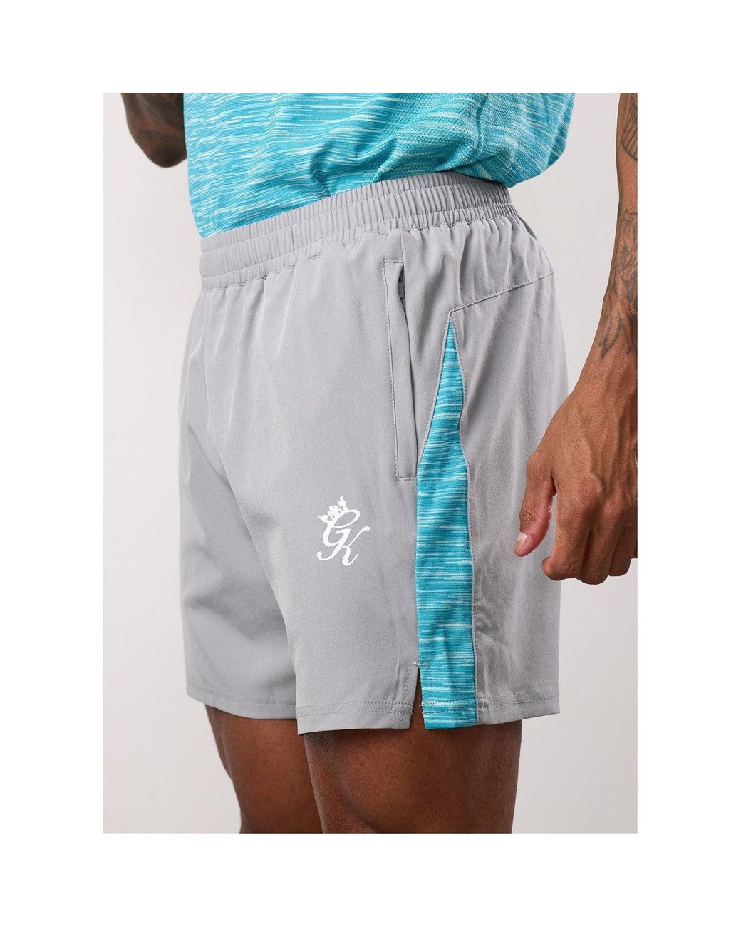 Gym King Gray Energy Space Dye Performance Gym Shorts for men