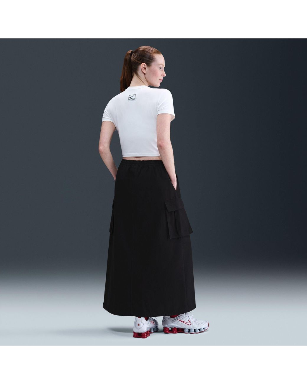 Nike Black Street Cargo Midi Skirt