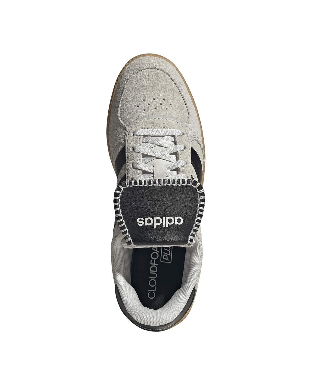 Adidas Gray Breaknet Sleek Suede Low-Top Trainers