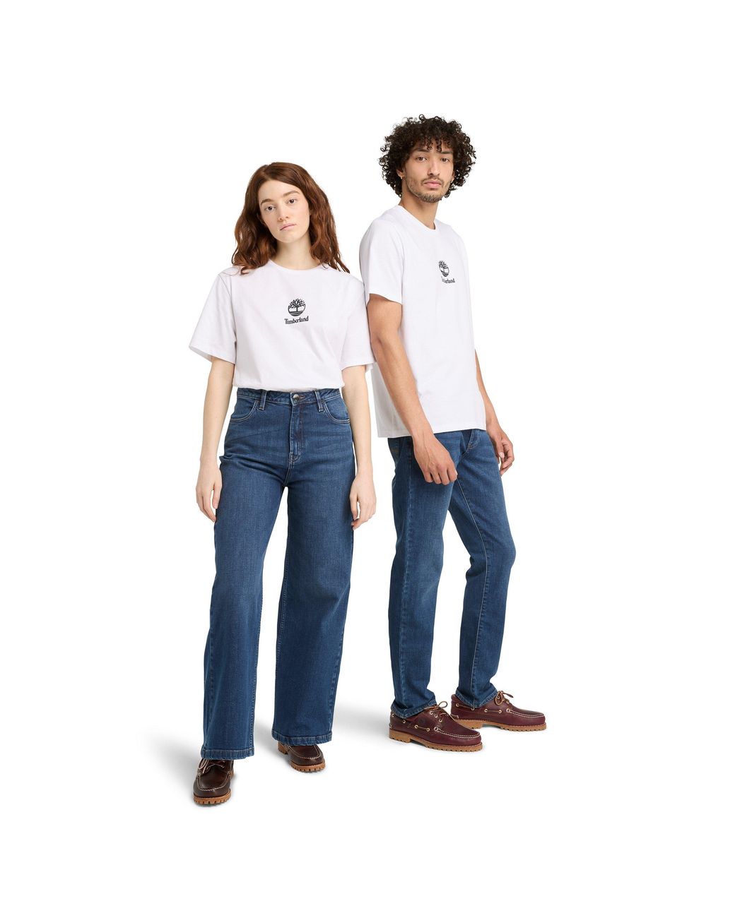Timberland White Stack Logo T-Shirt for men