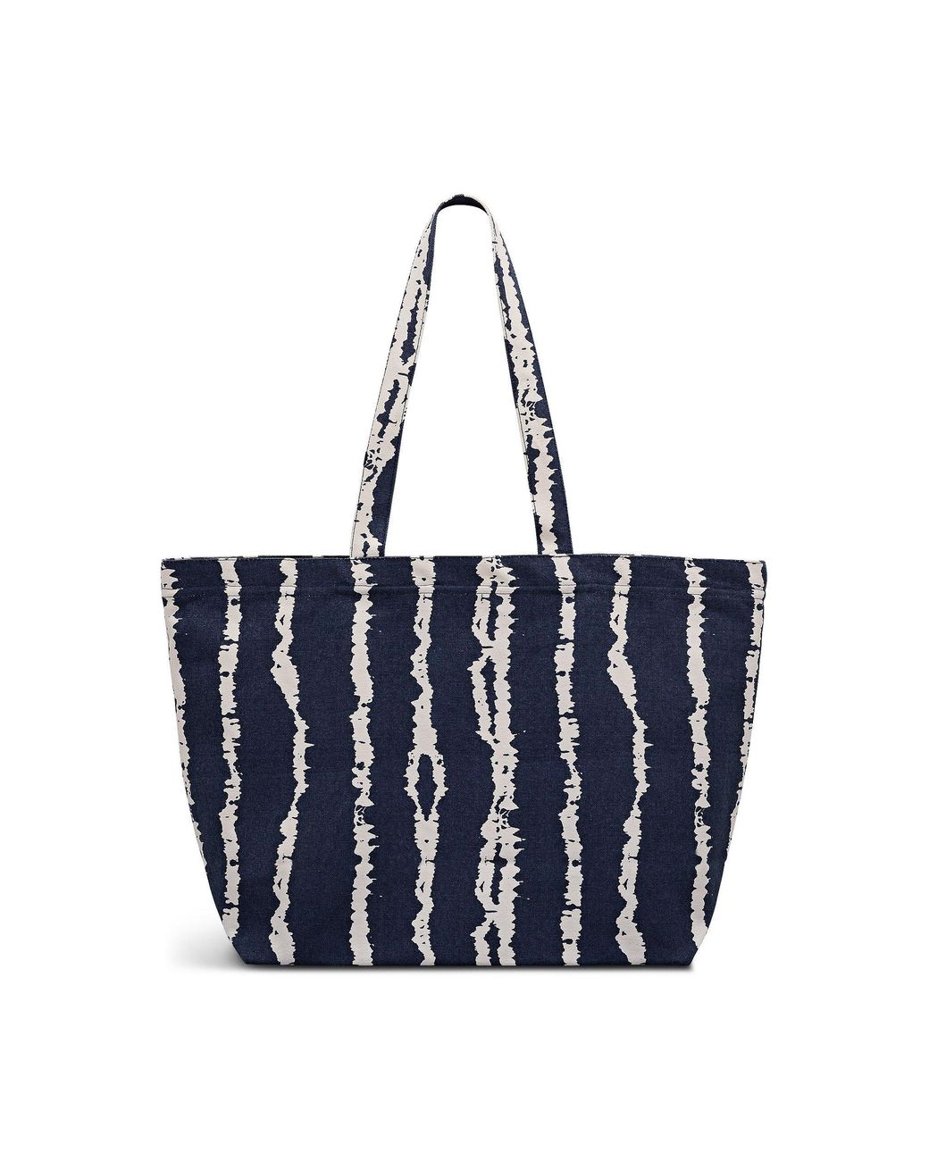 Radley Blue Tie Dye Stripe Large East West Open Top Tote