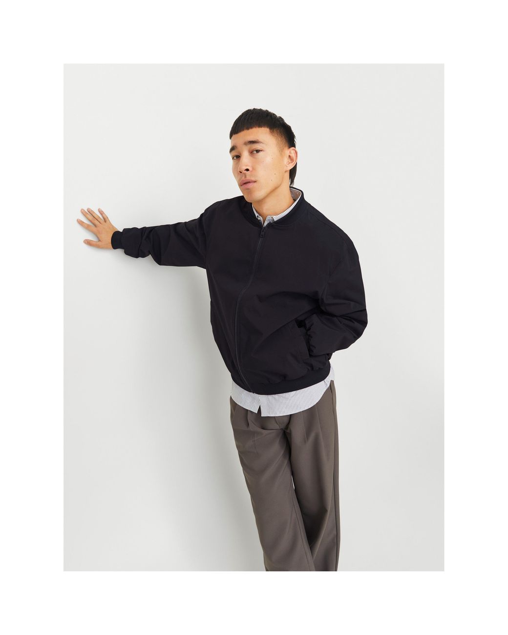 Jack & Jones Blue Charge Bomber Jacket for men