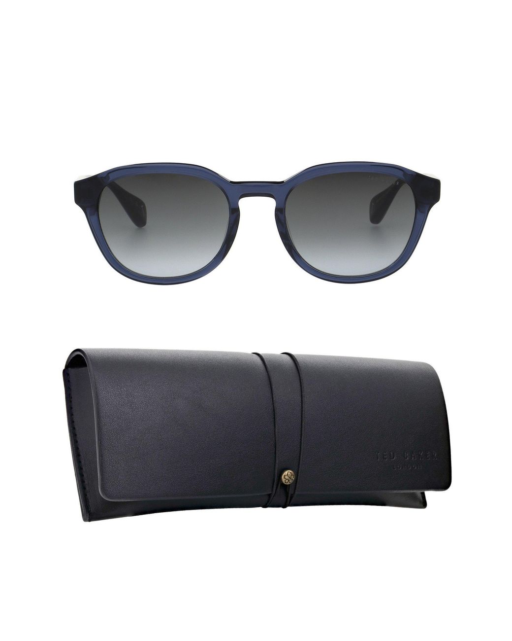 Ted Baker Gray Harrie Round Sunglasses for men