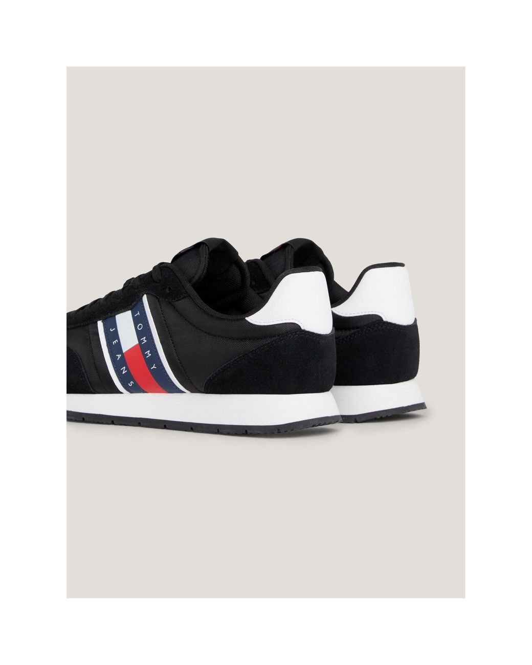 Tommy Hilfiger Black Runner Casual Ess Trainers for men