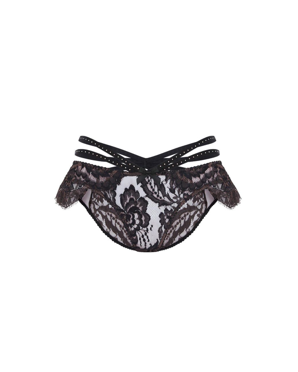 Agent Provocateur Black Temptressa French Lace Briefs
