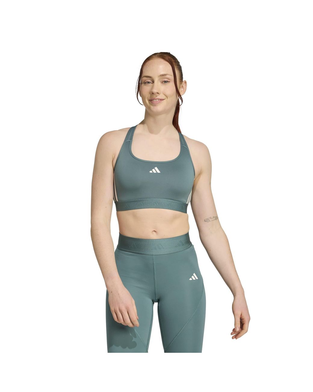 Adidas Blue Medium Impact Sports Bra