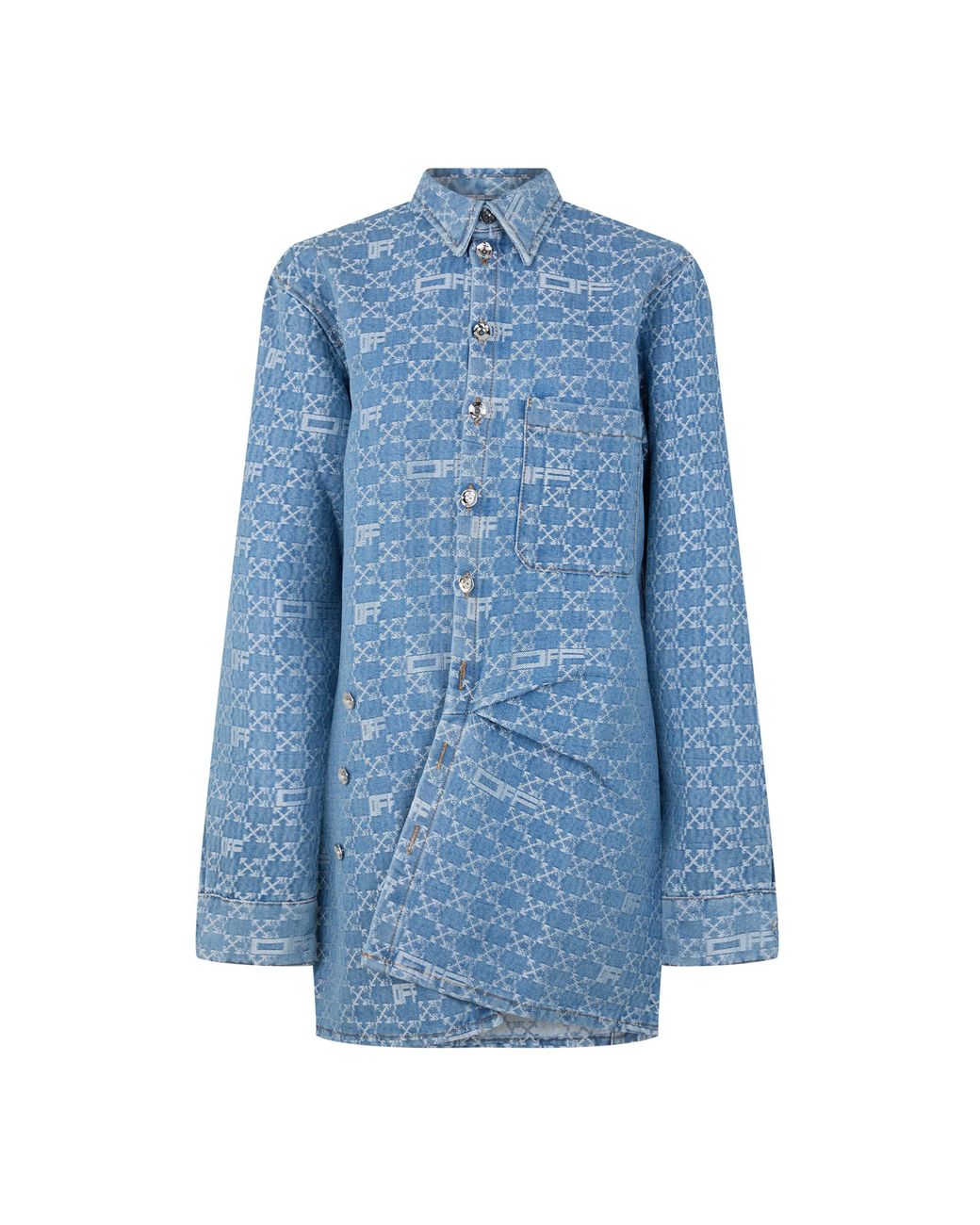 Off-White c/o Virgil Abloh Blue Off Off Mono Mini Dress