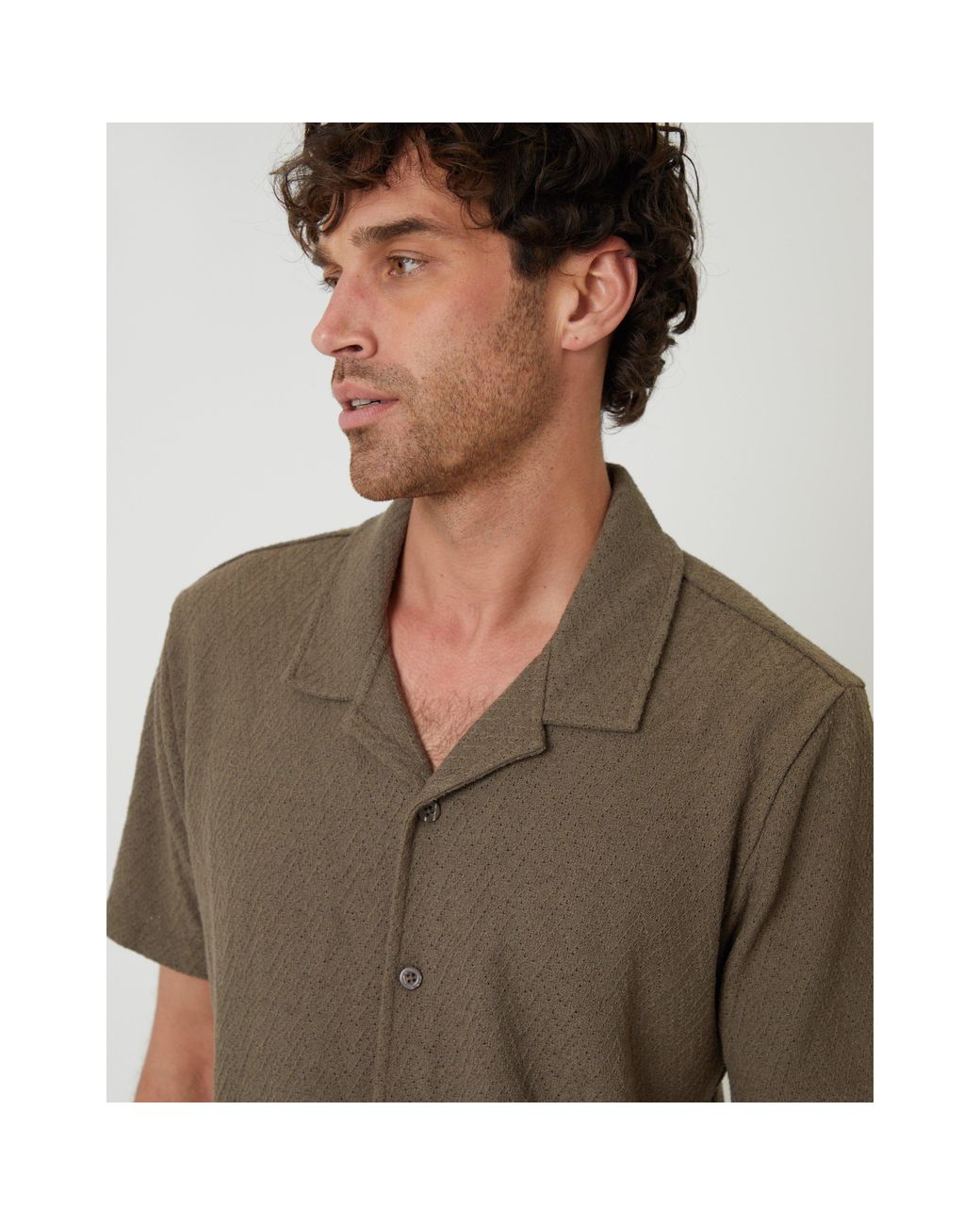 Threadbare Gray Selkirk Short-Sleeve Shirt for men