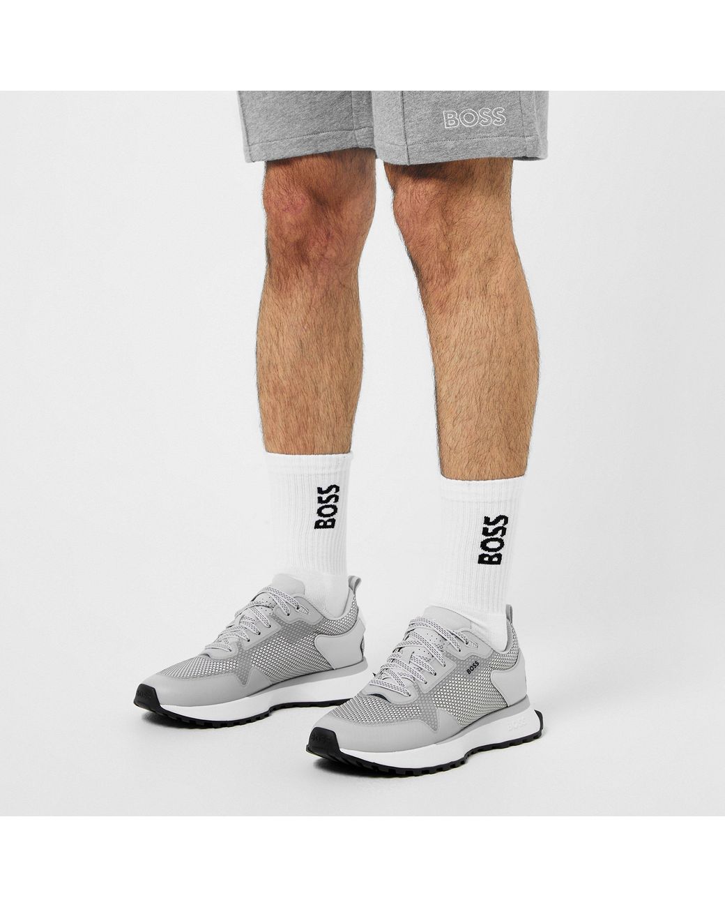 Boss White Bodywear 3 Pack Socks With Logo Detail (Crew) for men