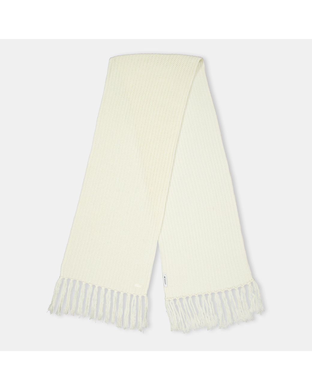Lacoste White Midweight Scarf
