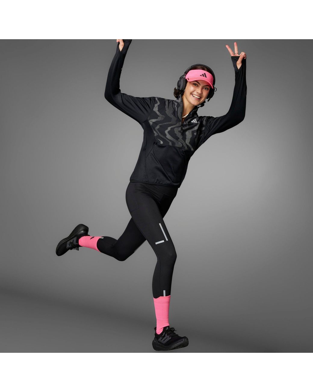 Adidas Blue Ult Hivis Performance Running Jacket