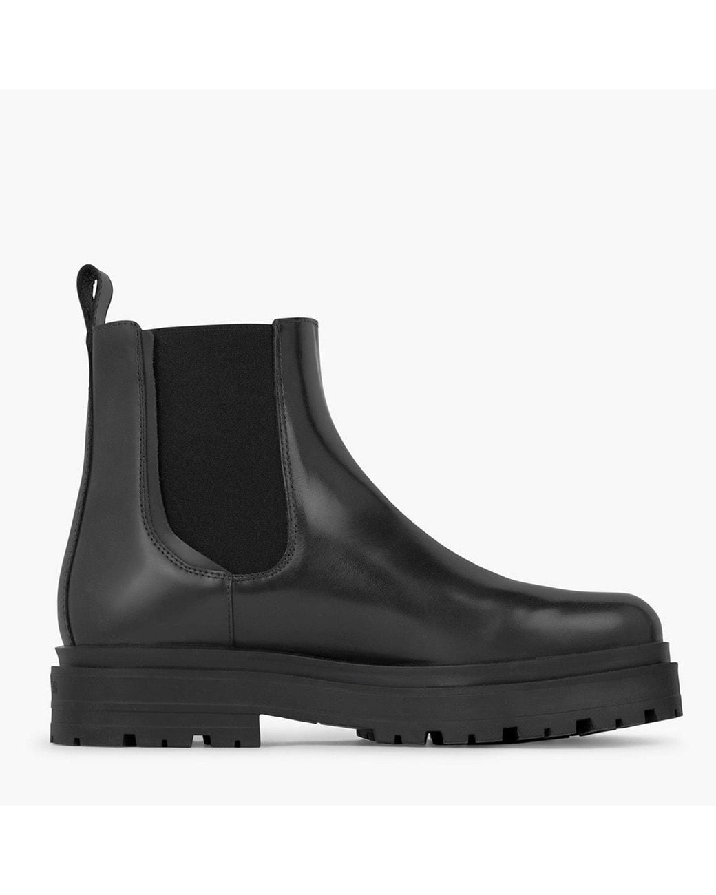 Represent Black Pull-On Platform Chelsea Boots for men