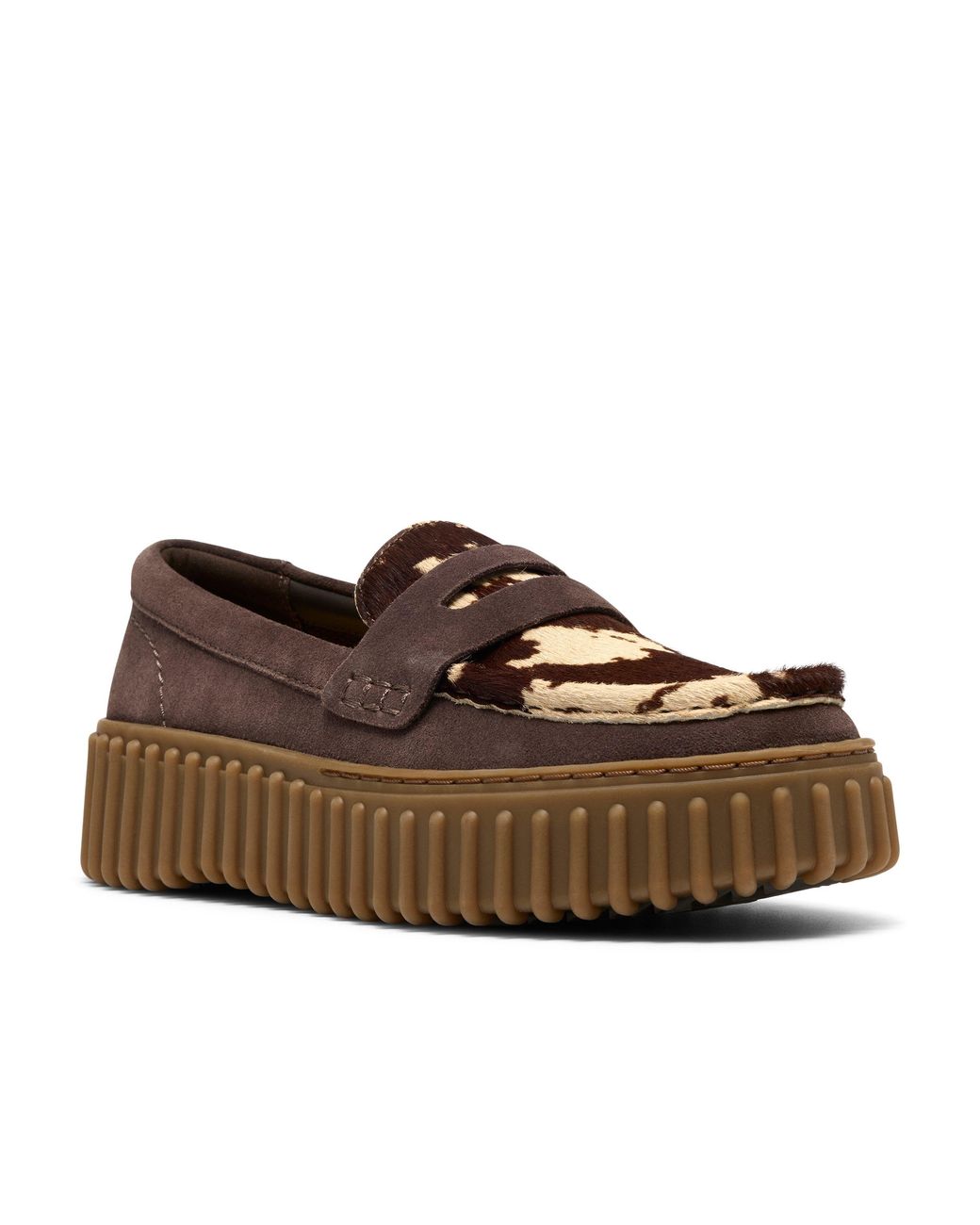 Clarks Brown Torhill Penny Leather Loafers