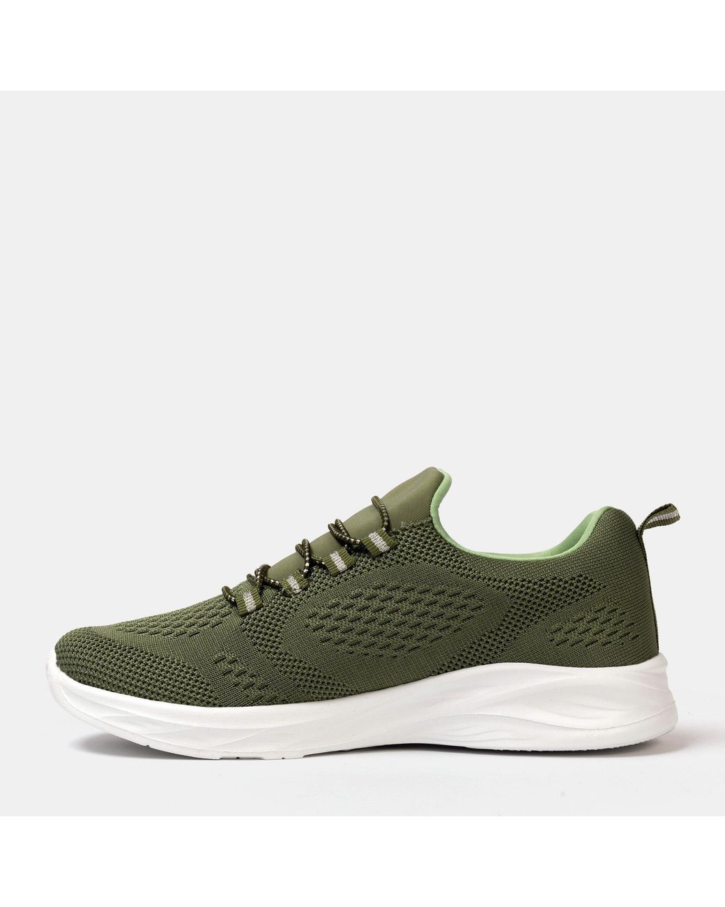 Donnay Green Knit Runner Slip On Trainers
