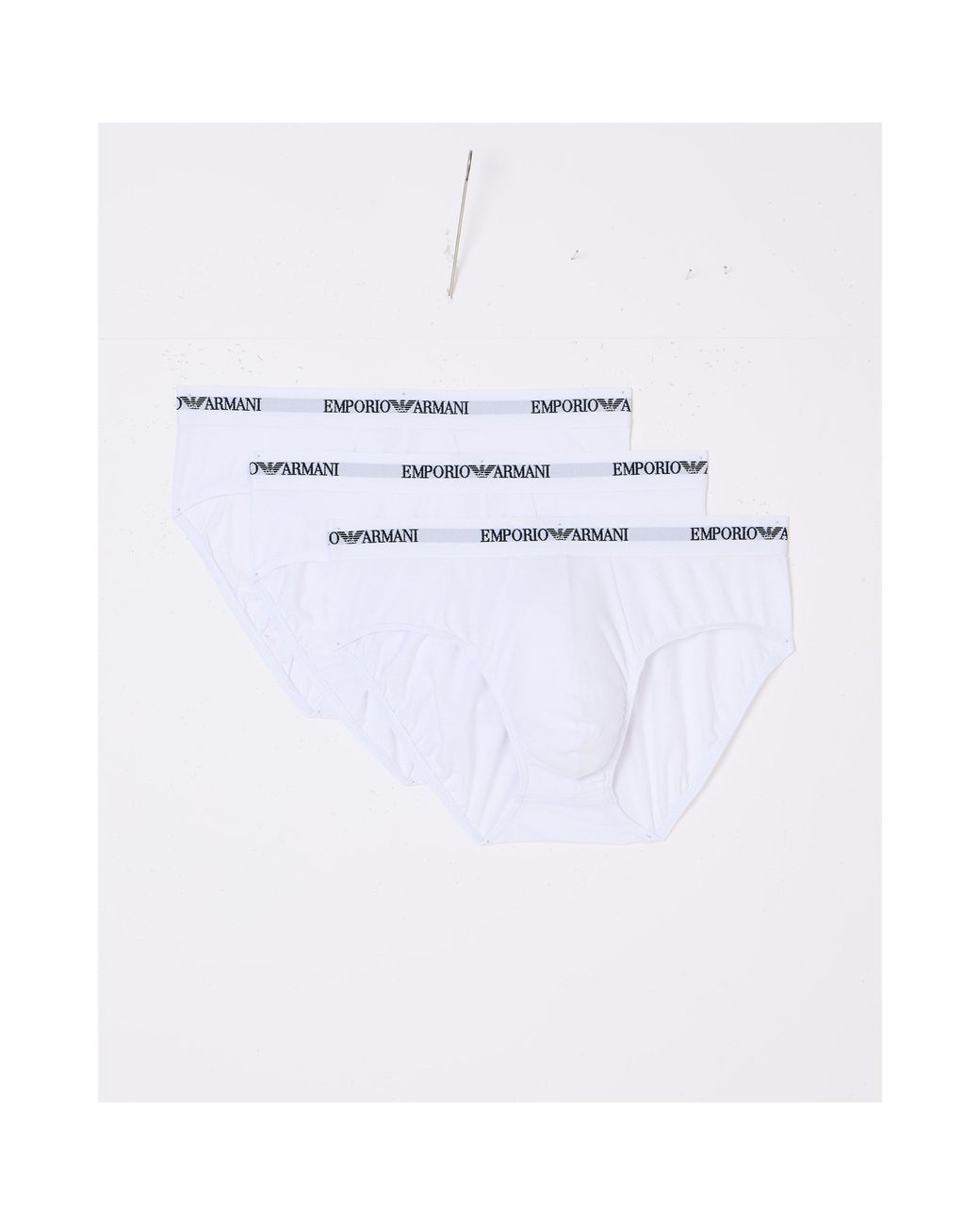 Emporio Armani White Structured Waistband Short Shorts for men