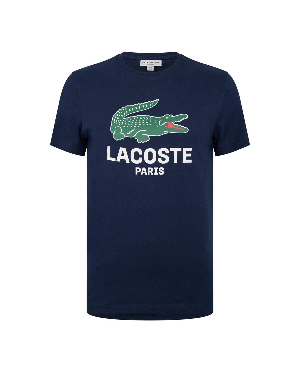 Lacoste Blue Large Croc Regular Fit T-Shirt for men