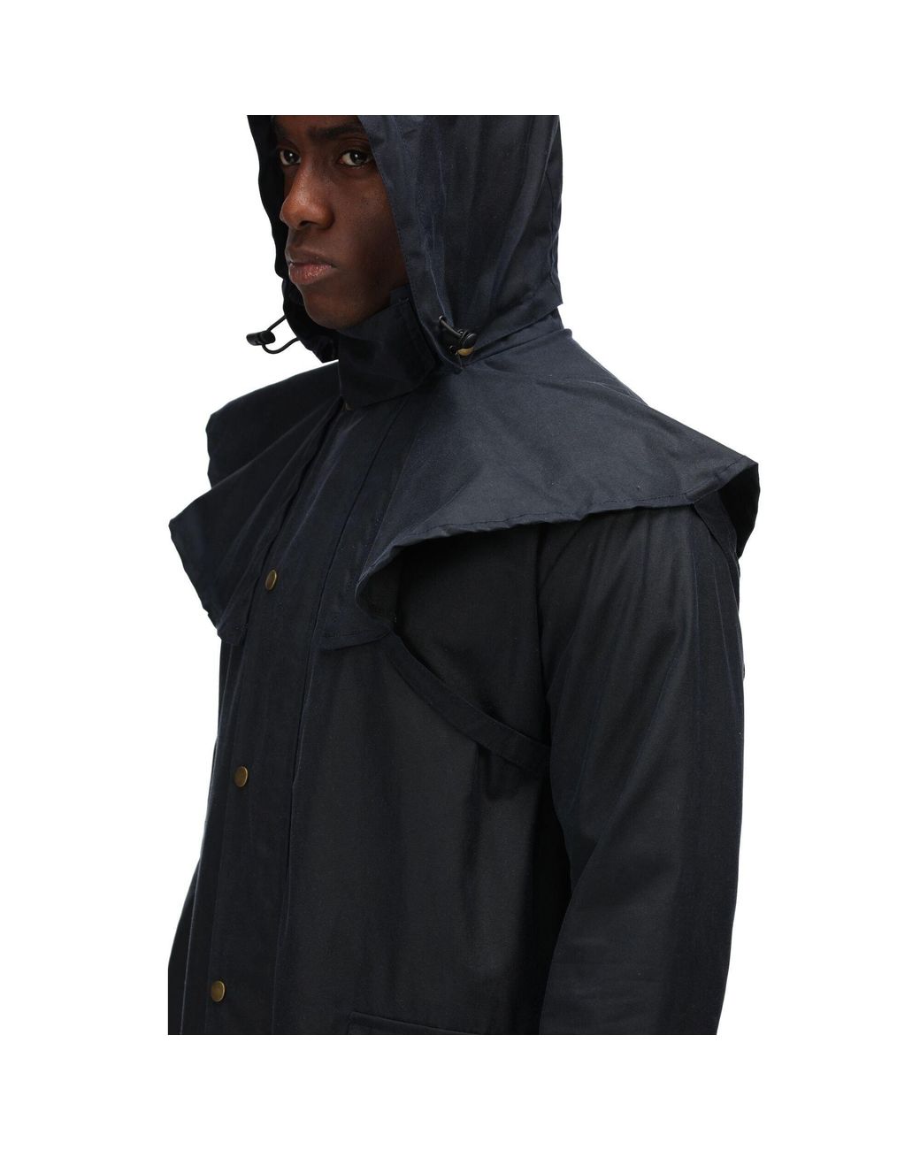 Regatta Black Cranbrook Wax Cotton Riding Quilted Jacket for men