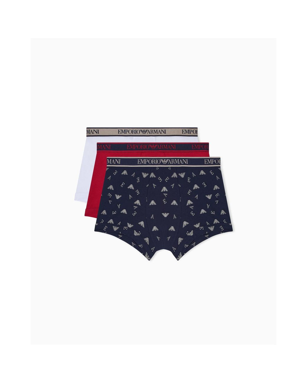 Emporio Armani Blue Core Logo Boxer Brief 3-Pack for men