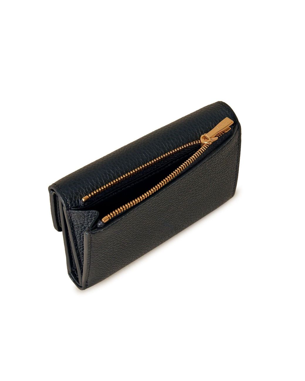 Mulberry Black Darley Folded Multi-Card Wallet Small Classic Grain