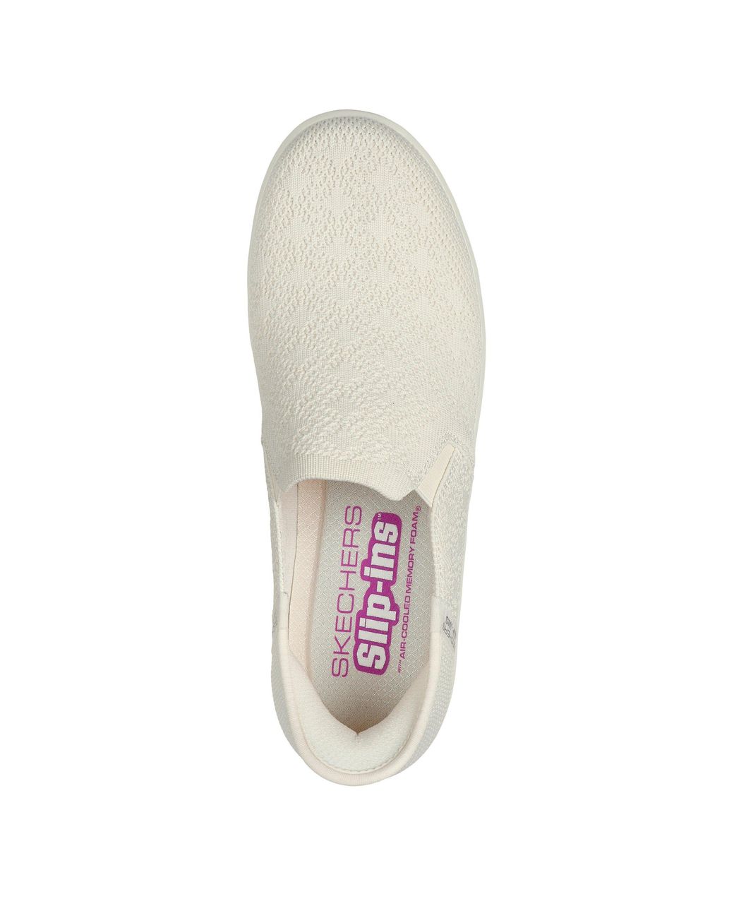 Skechers White Breezest Slip On Trainers