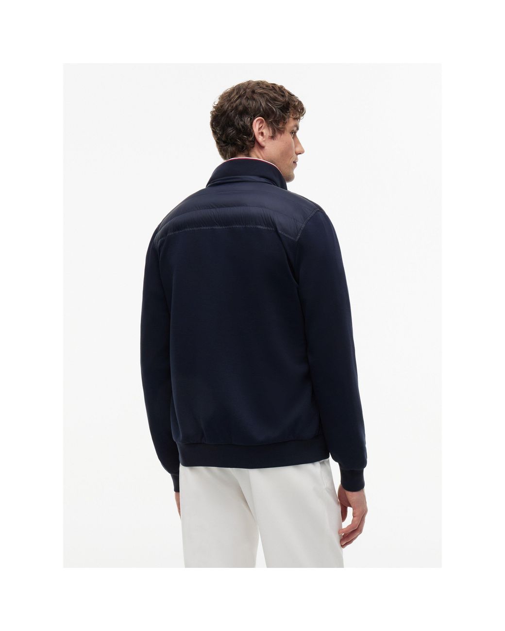 Tommy Hilfiger Blue Cotton Full-Zip Hybrid Jacket for men