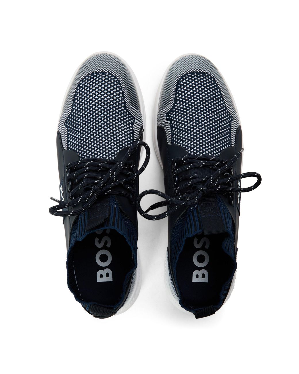 Boss Blue Extreme Knitted Classic Low-Top Trainers for men