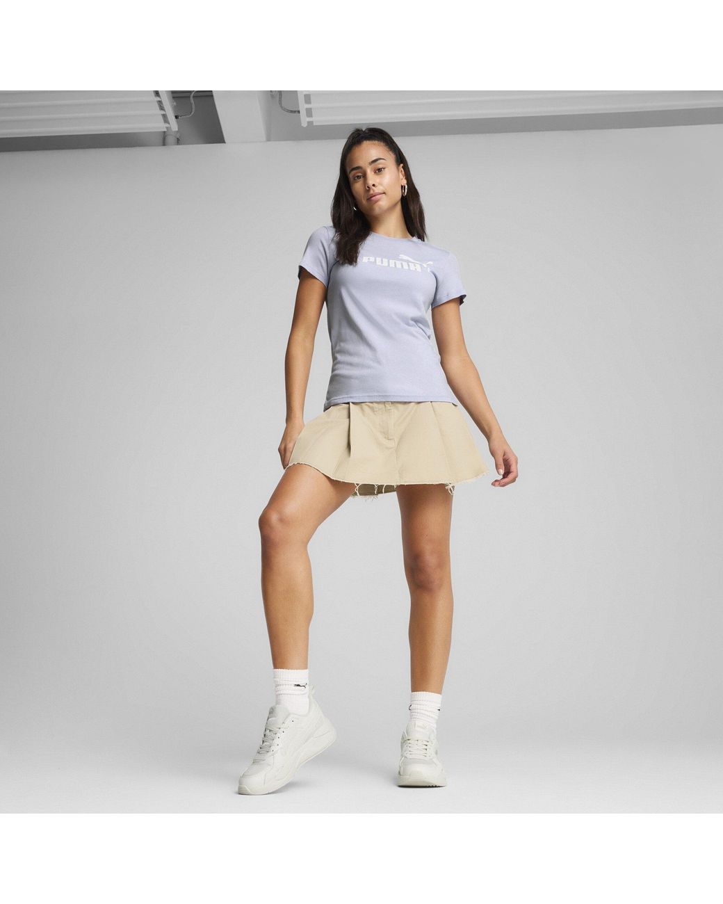 PUMA Blue Regular Fit Logo T-Shirt
